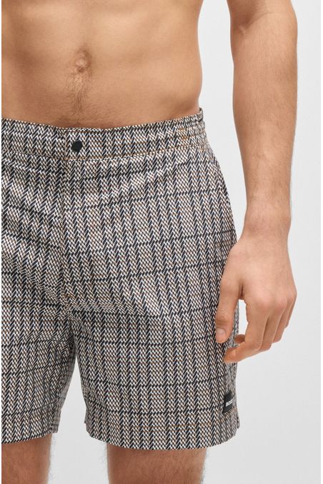 PANTALONETAS DE BAÑO CON MICROESTAMPADO E INSIGNIA DE LOGO TRAJE DE BAÑO HOMBRE
