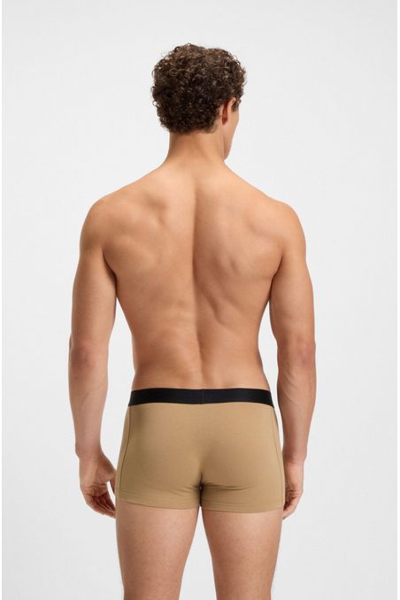 PAQUETE DE TRES BÓXER CORTO DE ALGODÓN ELÁSTICO CALZONCILLOS HOMBRE