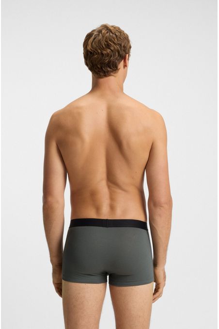 PAQUETE DE TRES BÓXER CORTO DE ALGODÓN ELÁSTICO CALZONCILLOS HOMBRE