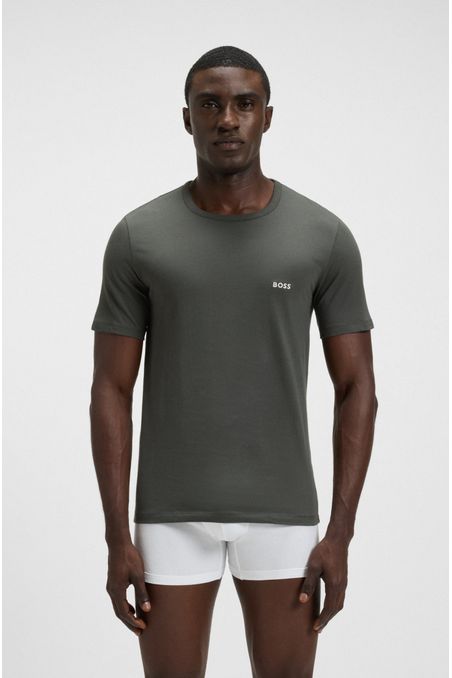 PAQUETE DE TRES CAMISETAS INTERIORES DE ALGODÓN PLAYERA INTERIOR REGULAR FIT HOMBRE