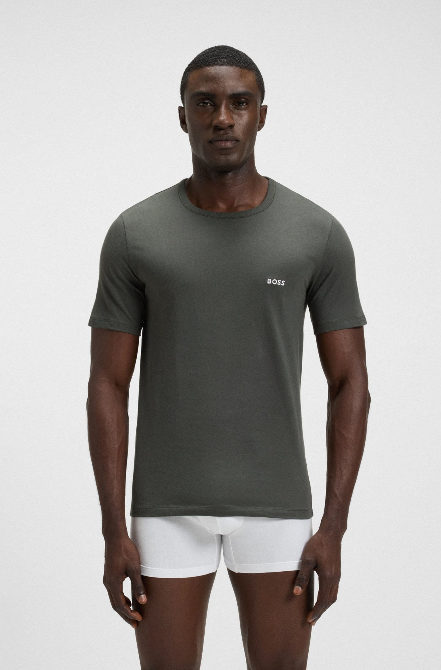 PAQUETE DE TRES CAMISETAS INTERIORES DE ALGODÓN PLAYERA INTERIOR REGULAR FIT HOMBRE