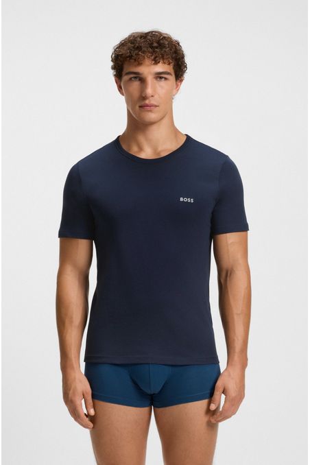 PAQUETE DE TRES CAMISETAS INTERIORES DE ALGODÓN PLAYERA INTERIOR REGULAR FIT HOMBRE