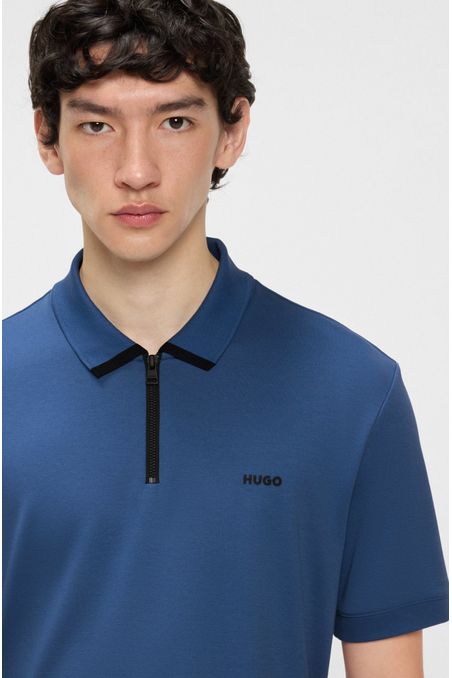 POLO DE PIQUÉ DE ALGODÓN CON LOGO EN CONTRASTE POLO REGULAR FIT HOMBRE