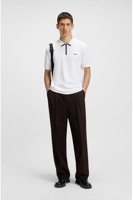 POLO DE PIQUÉ DE ALGODÓN CON LOGO EN CONTRASTE POLO REGULAR FIT HOMBRE