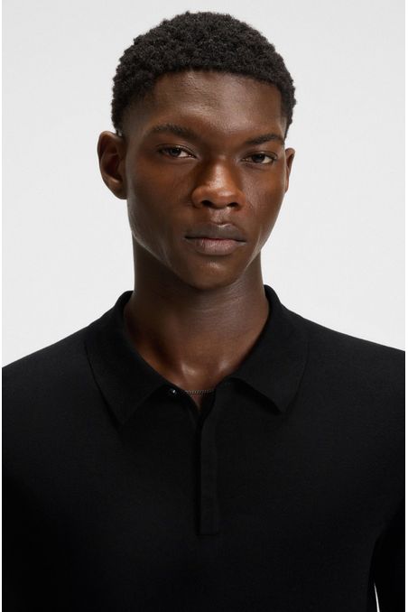 POLO DE PUNTO CON TAPETA OCULTA SUETÉR REGULAR FIT HOMBRE