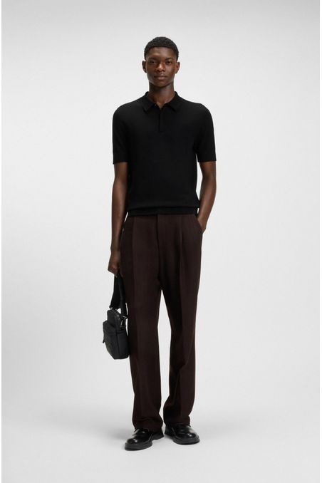 POLO DE PUNTO CON TAPETA OCULTA SUETÉR REGULAR FIT HOMBRE