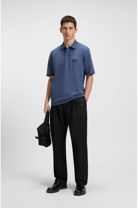 POLO RELAXED FIT DE ALGODÓN CON LOGO EN DOS PARTES POLO RELAXED FIT HOMBRE