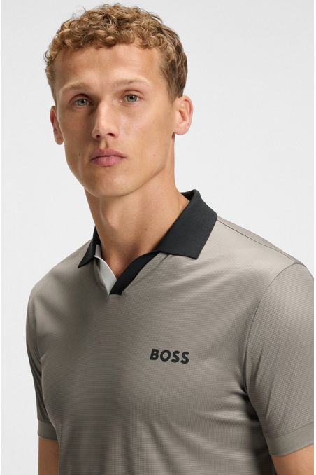 POLO SLIM FIT DEPORTIVO EN TEJIDO ANTIDESGARROS CON BLOQUES DE COLOR POLO SLIM FIT HOMBRE