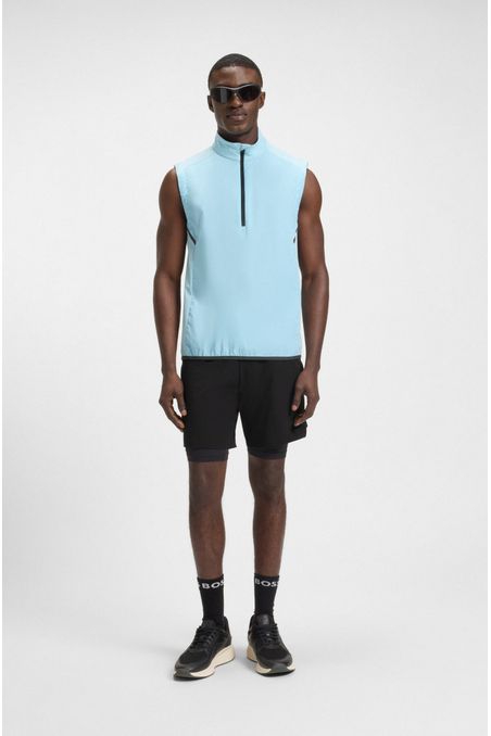 SHORTS DEPORTIVOS DE DOBLE CAPA EN TEJIDO DE SECADO RÁPIDO SHORTS HOMBRE